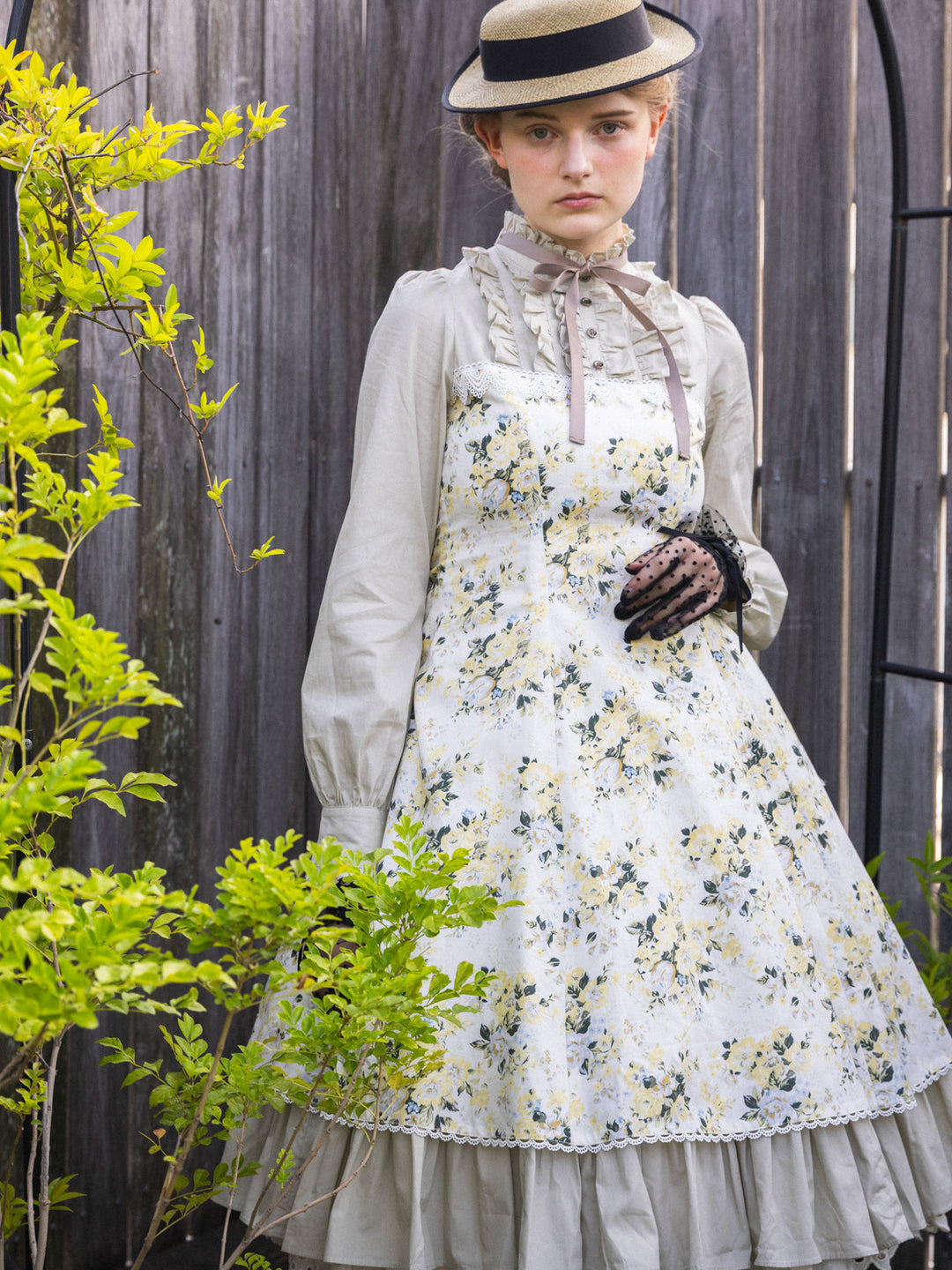 ロココブーケ・アルカンシェルドールドレス【ミルクティーローズ