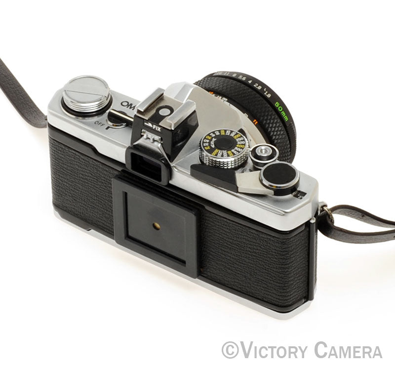 Olympus OM-1 MD Chrome Film Camera Body w/ 50mm f1.8 Lens -New Seals-