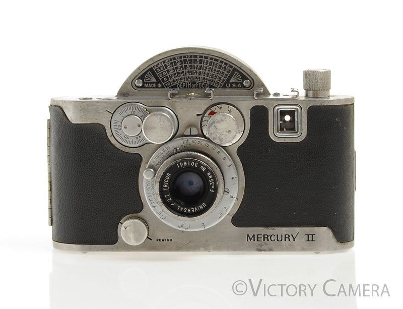 Mercury II Model CX Chrome 35mm Half Frame Film Camera w/ Disc Shutter
