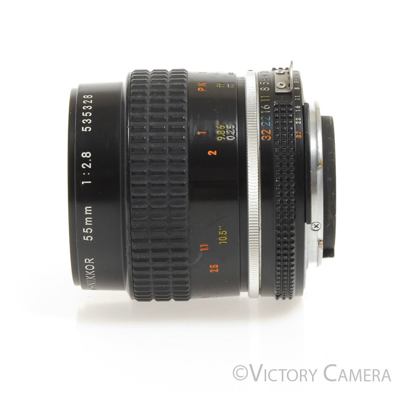 Nikon Micro-Nikkor 55mm f2.8 AI-S Man. Focus Lens -Smooth Focus- [EXC-