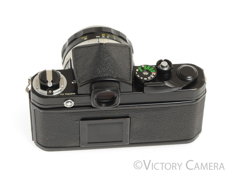 Nikon F2 Black w/ Nikkor 50mm f1.4 Lens DE-1 Eyelevel Finder -Clean, N