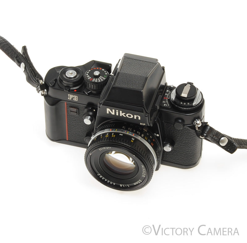 Nikon F3 HP F3HP 35mm Film Camera w/ 50mm f1.8 AI-S Lens [EXC-]
