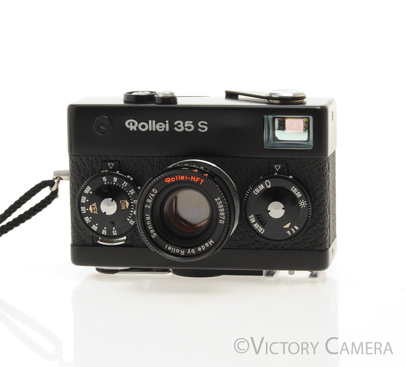 Rollei 35S 35 S Black 40mm f2.8 Zeiss Sonnar Camera -Good Meter- [EXC]