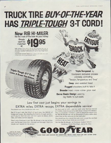 1957 Goodyear Tires Vintage Ad 