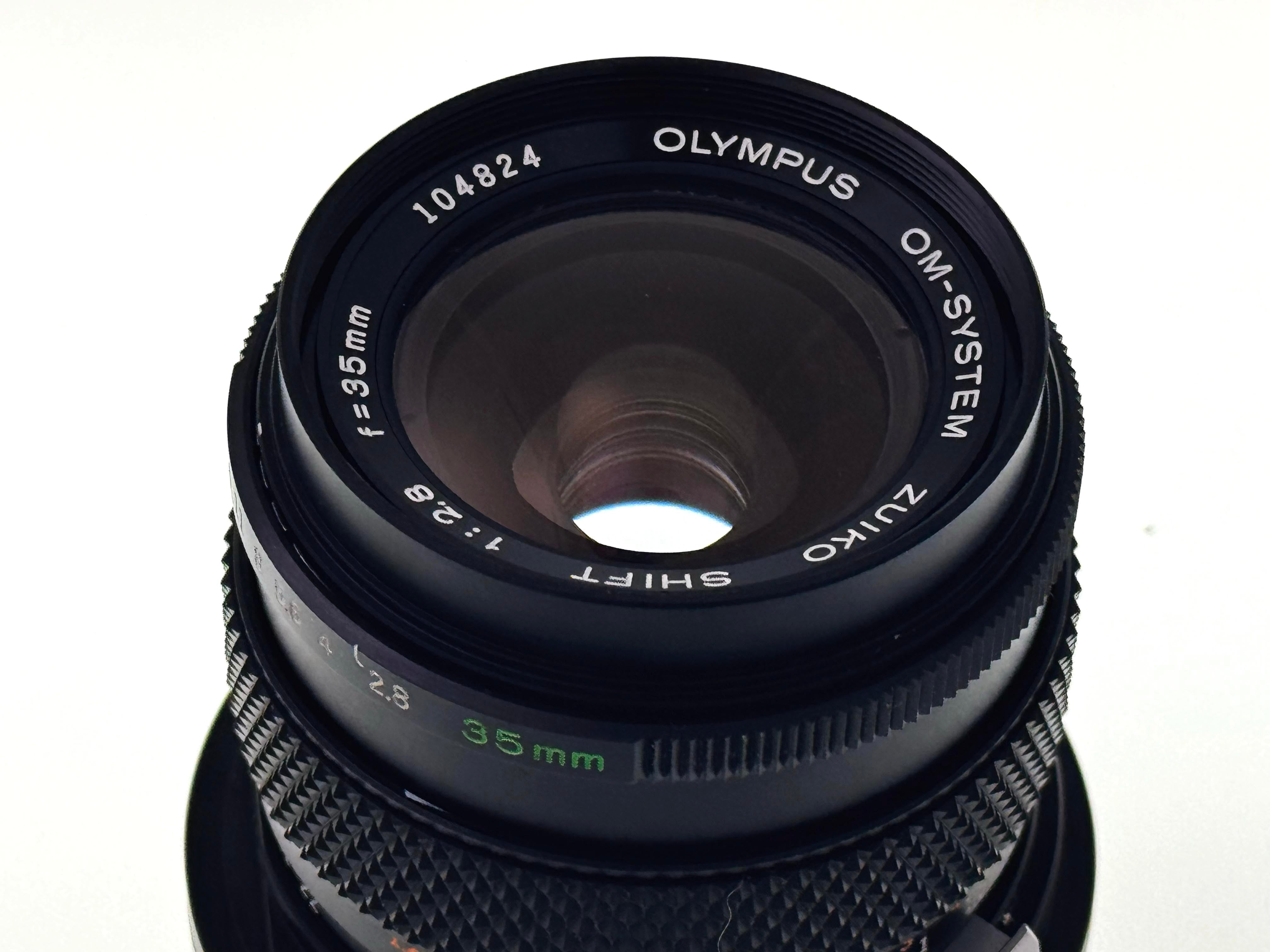 Vintage Olympus Zuiko 35mm F2.8 Shift Lens. (Exc)