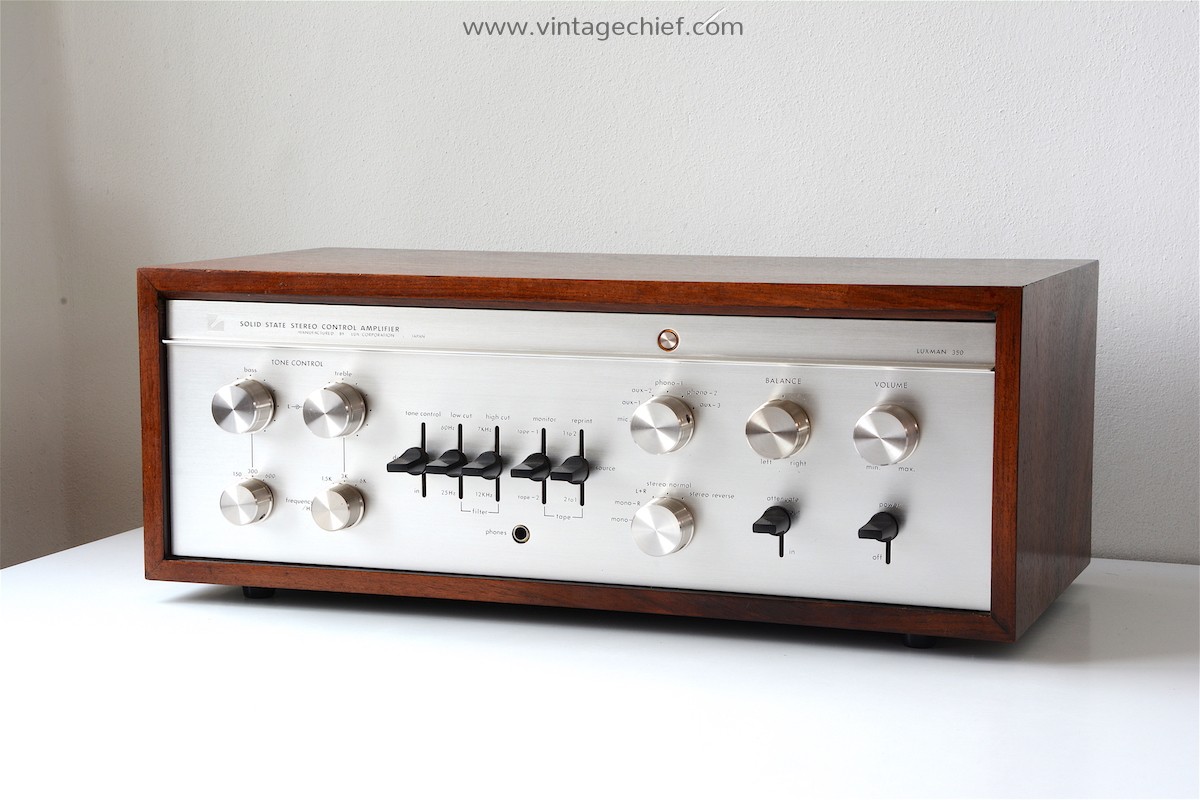 High End Vintage Luxman CL-350 Preamplifier | Wooden Case | Phono