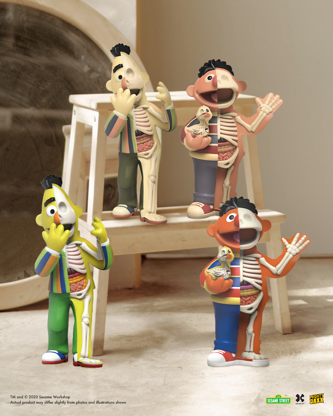 Sesame Street XXRAY Plus -Bert & Ernie Retro Edition by Jason