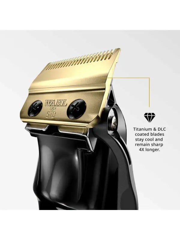 Wahl 5 Star Black Cordless Magic Clip Clipper: Powerful Titanium