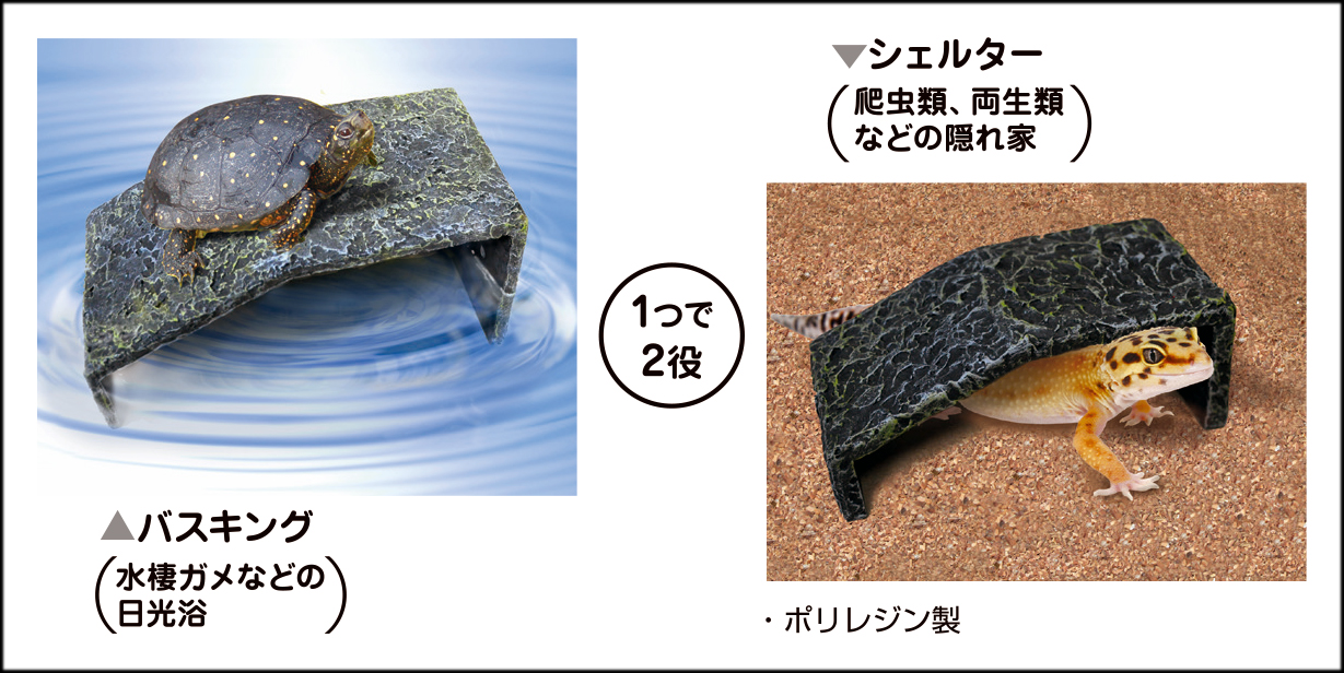 バスキング＆シェルターS ビバリア 爬虫類用シェルター 販売 通販