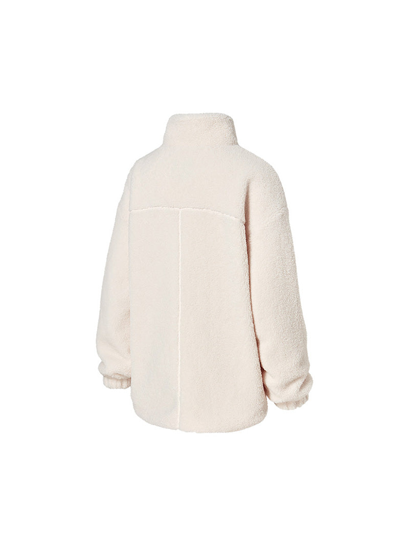 シェルパ ハイネック オーバーフィット ジャケット
