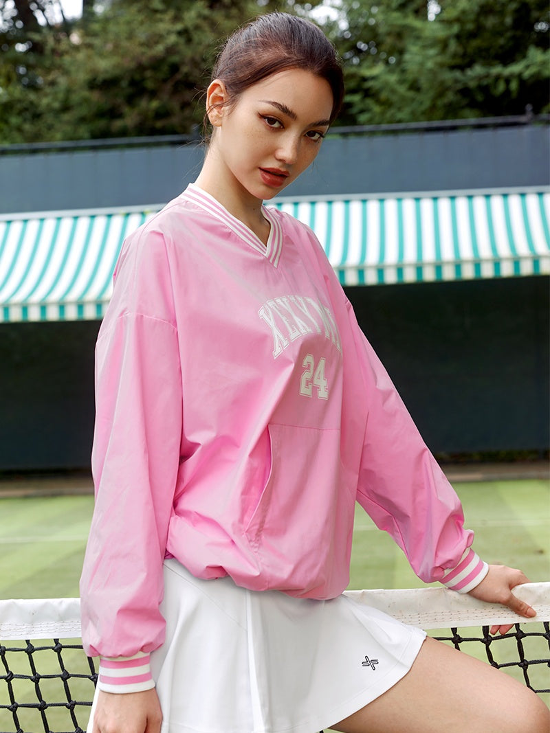 XTFMT03J3 スポーティブ ウーブン Vネック トレーナー