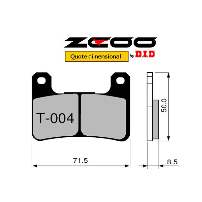 Front brake pads ZCOO EX version for KAWASAKI ZX 25 R 2020-2023