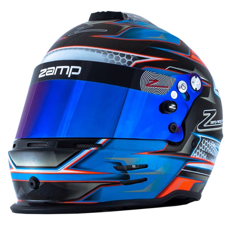 XRACE.DK - ZAMP RZ-42Y BLUE/ORANGE - GO KART HELMET – XRace.dk