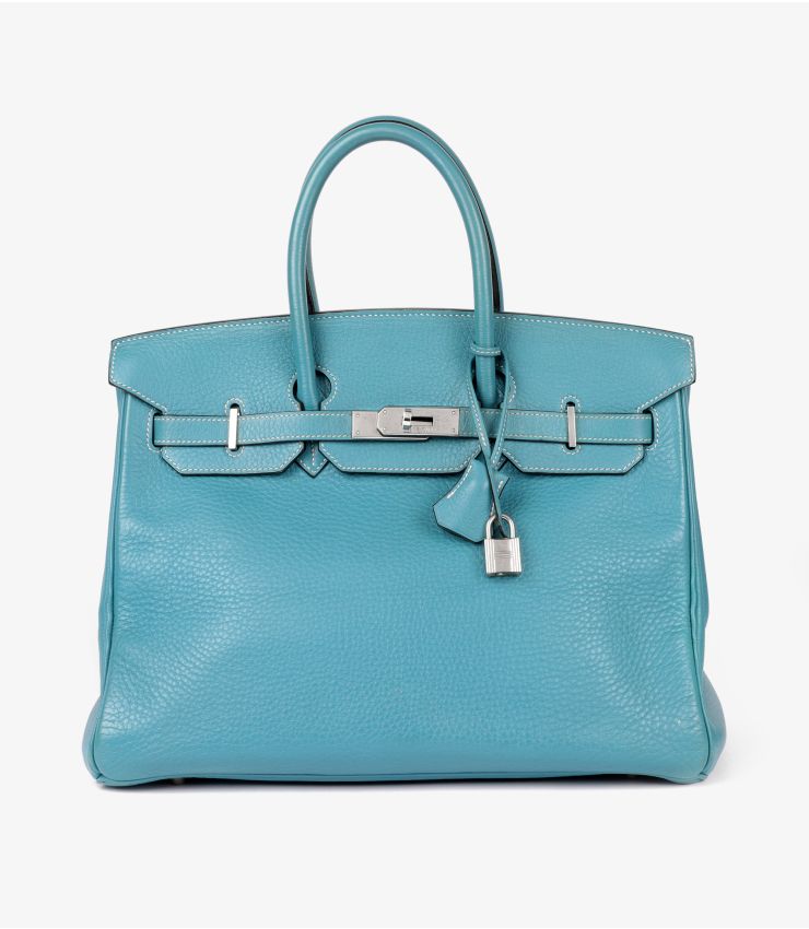 Hermès Blue Jean Fjord Leather Vintage Birkin 35cm CB933 | Xupes