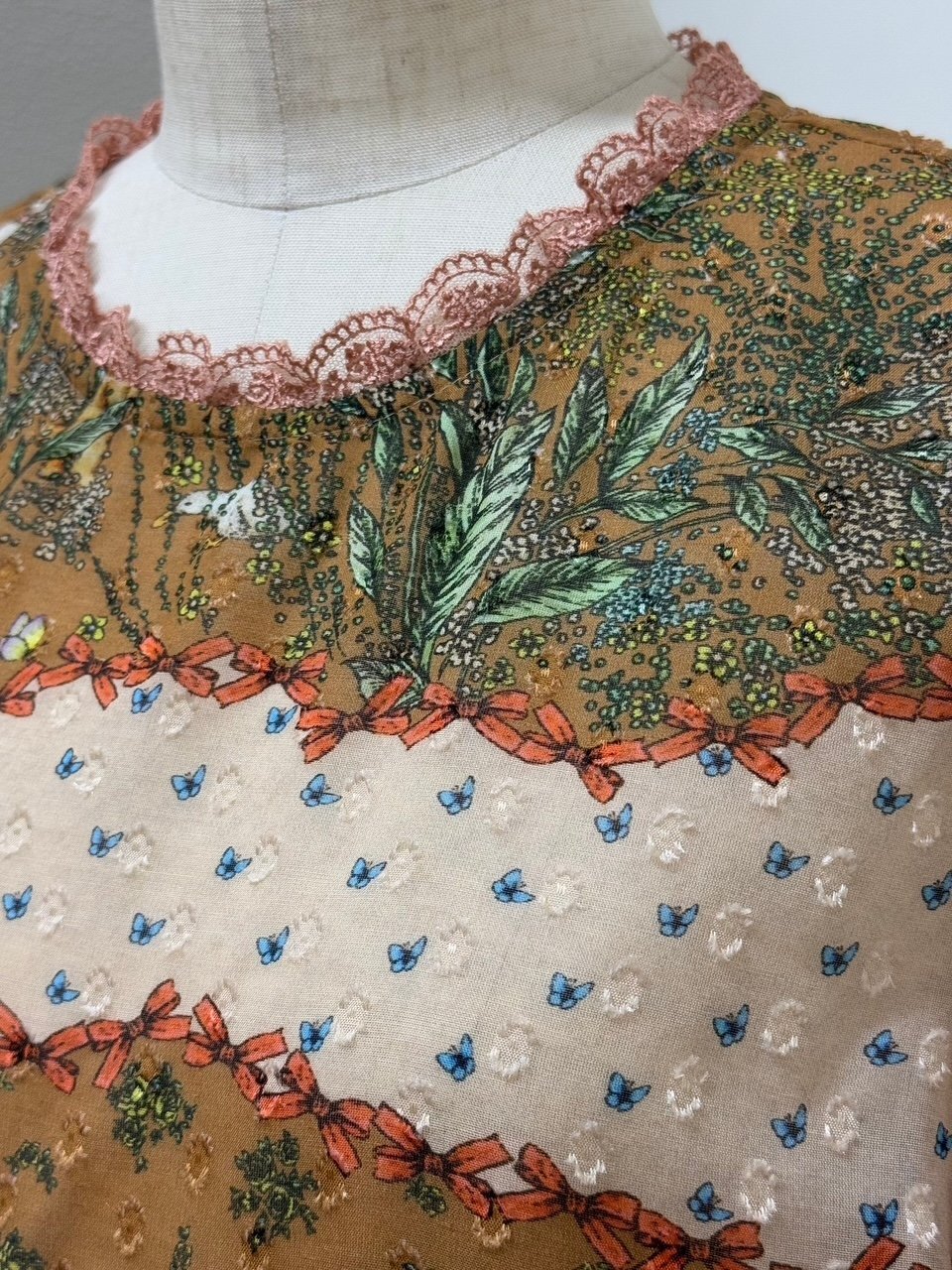 yukiemon（ユキエモン）リボンボーダーブラウス（3L）5670190 | 陽氣屋