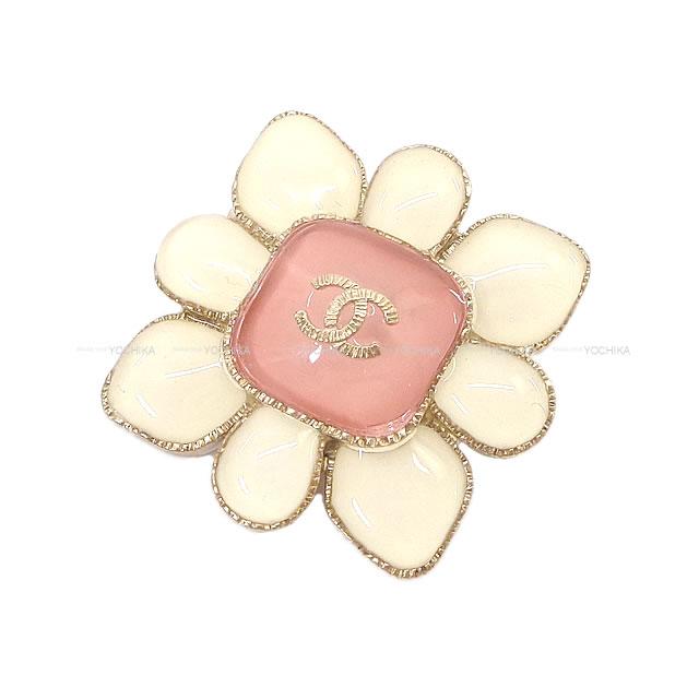 CHANEL シャネル ココマーク フラワー モチーフ ブローチ ピンク