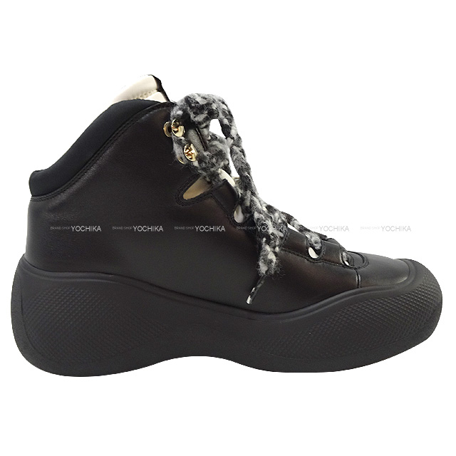 CHANEL シャネル ブーツ ココマーク レースアップ スノーブーツ G39498