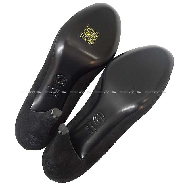 CHANEL シャネル パンプス ヒール ココマーク 黒 (ブラック) スエード