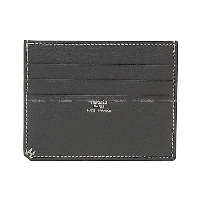 HERMES エルメス カードケース Porte-Car tes Hセリエ 7CC グリ