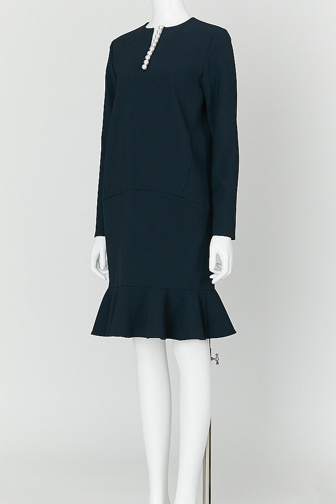 愛乃 ヨーコチャン ワンピース フリル ペプラムロングスリーブ 愛乃