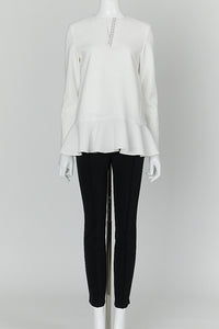 ロングスリーブラッフルヘムパールブラウス – YOKO CHAN