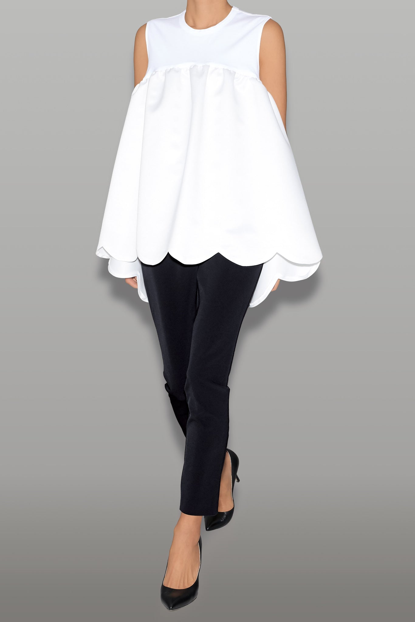 ノースリーブヘムスカラップカットソー – YOKO CHAN