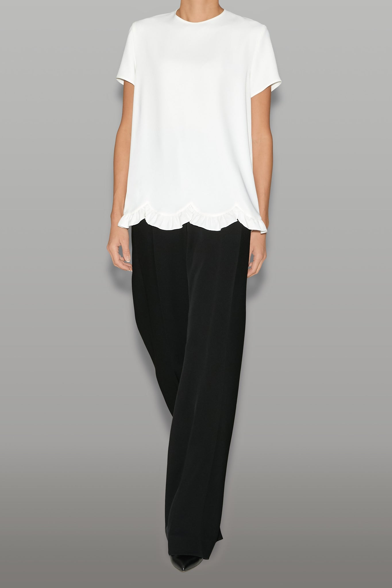 ハーフスリーブヘムペタルブラウス – YOKO CHAN