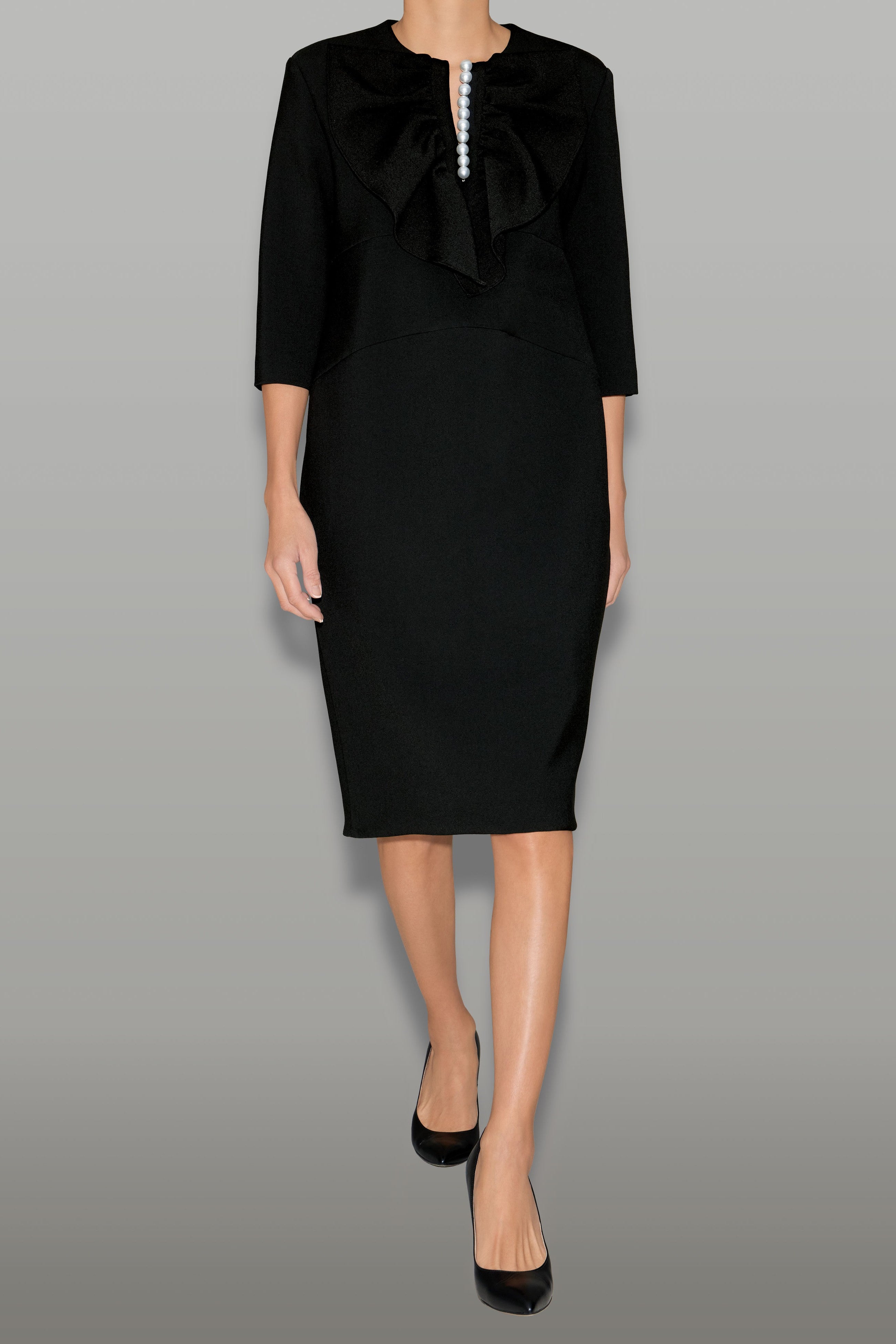 ボリュームラッフルパールスリットラインドレス – YOKO CHAN