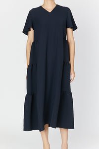 フレアスリーブバックティアードマキシドレス – YOKO CHAN