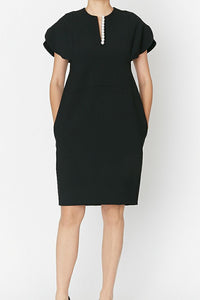 フレアスリーブパールスリットラインドレス – YOKO CHAN