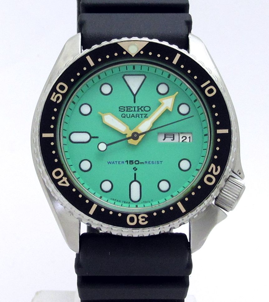 セイコー SEIKO ”ミントグリーン ダイバー” 希少文字盤 ラージサイズ