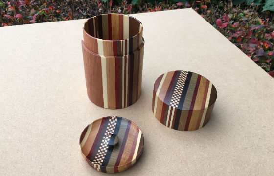茶筒 | 製品紹介 | 伝統工芸品・箱根寄木細工 露木木工所