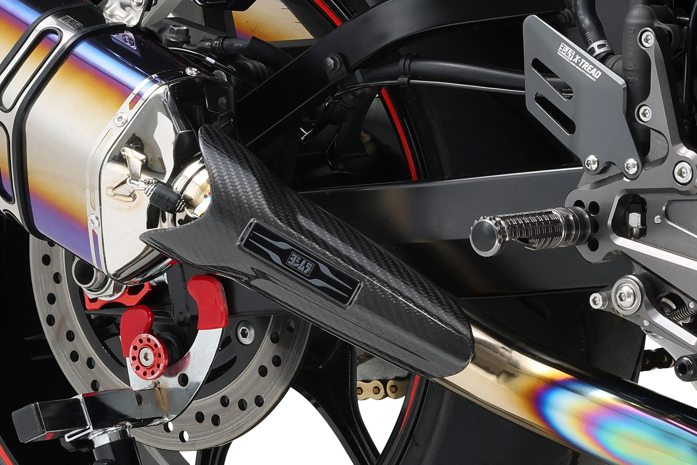 フルエキゾーストHEPTA FORCE チタンサイクロン用カーボンヒートガード