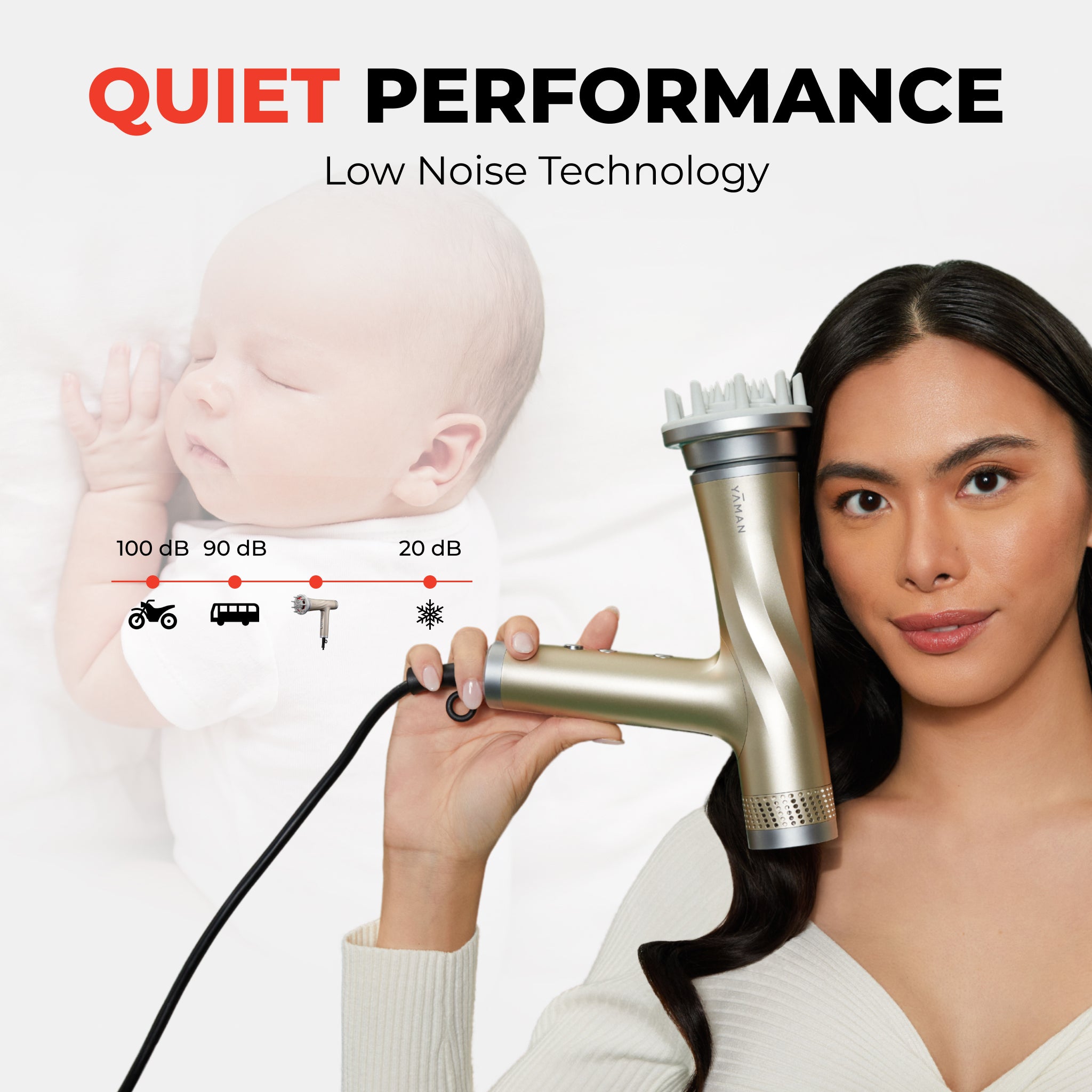 YA-MAN SPA STYLER® Blow Dry + Scalp Massage – With Red Light +