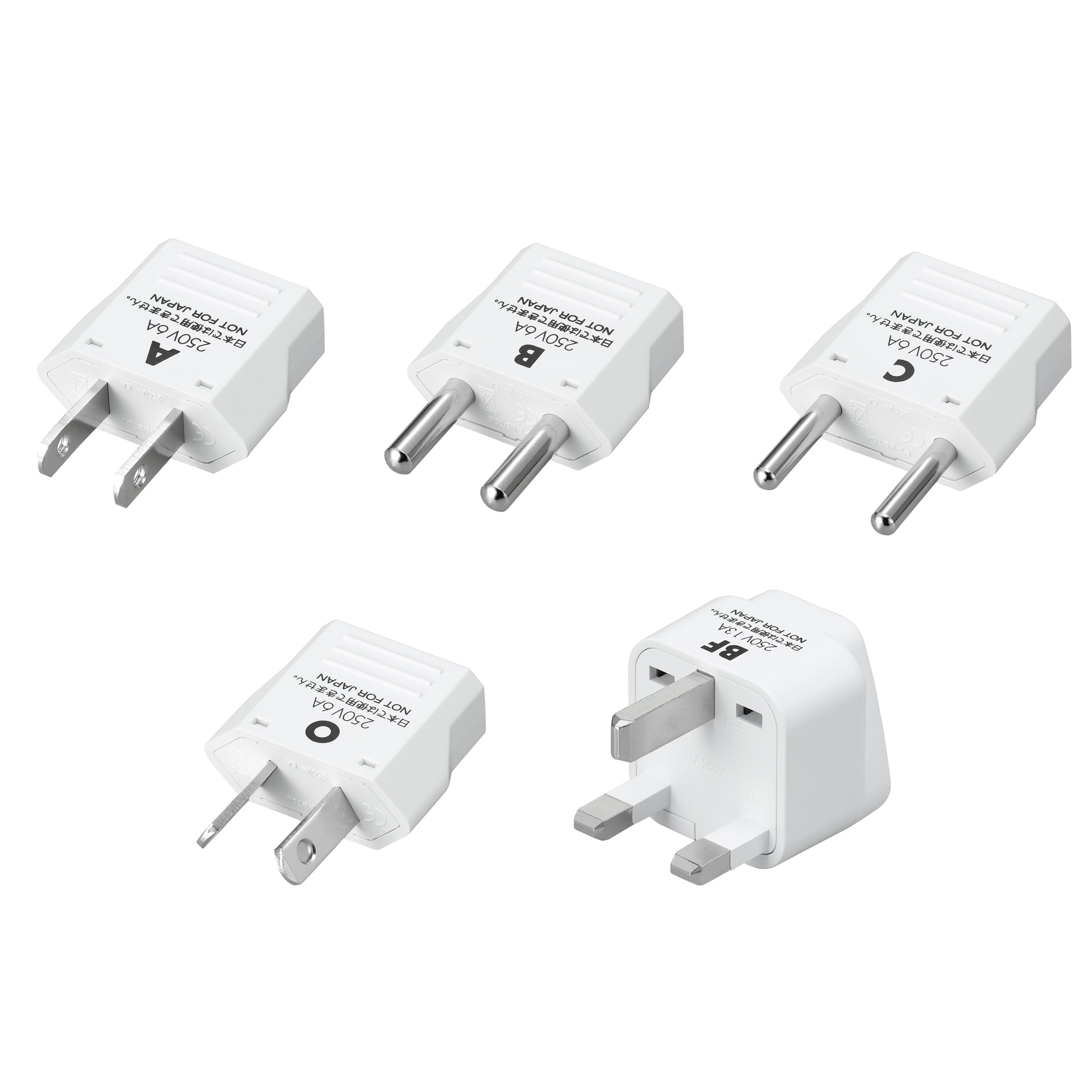 海外用電源プラグ5セット｜YAZAWA CORPORATION