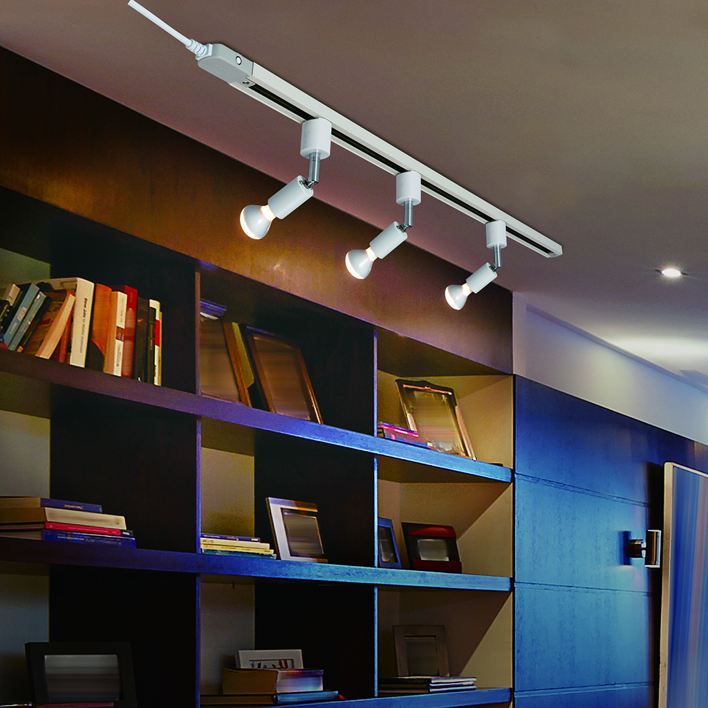 ライティングダクトレール1000mm白｜YAZAWA CORPORATION