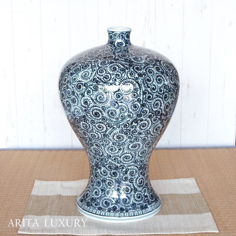 有田焼やきもの市場 | 有田焼 大作 「染付蛸唐草 大花瓶」 真右エ門窯