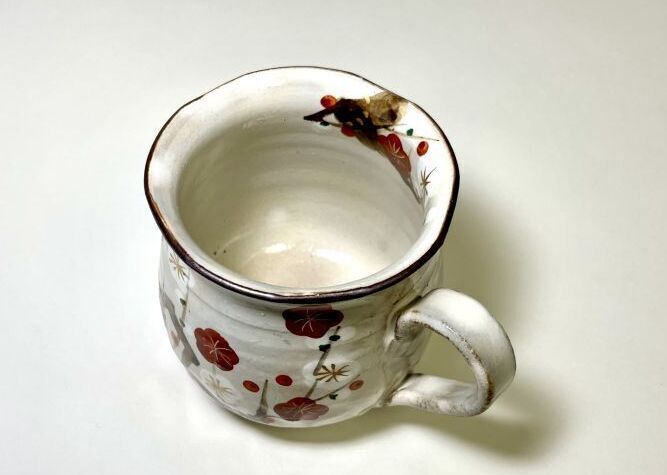 京焼・清水焼 マグ 紅白梅（こうはくうめ）｜京焼・清水焼 陶器の