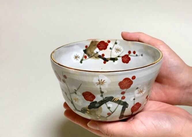 京焼・清水焼 抹茶碗 紅白梅 （こうはくばい）｜京焼・清水焼 陶器の