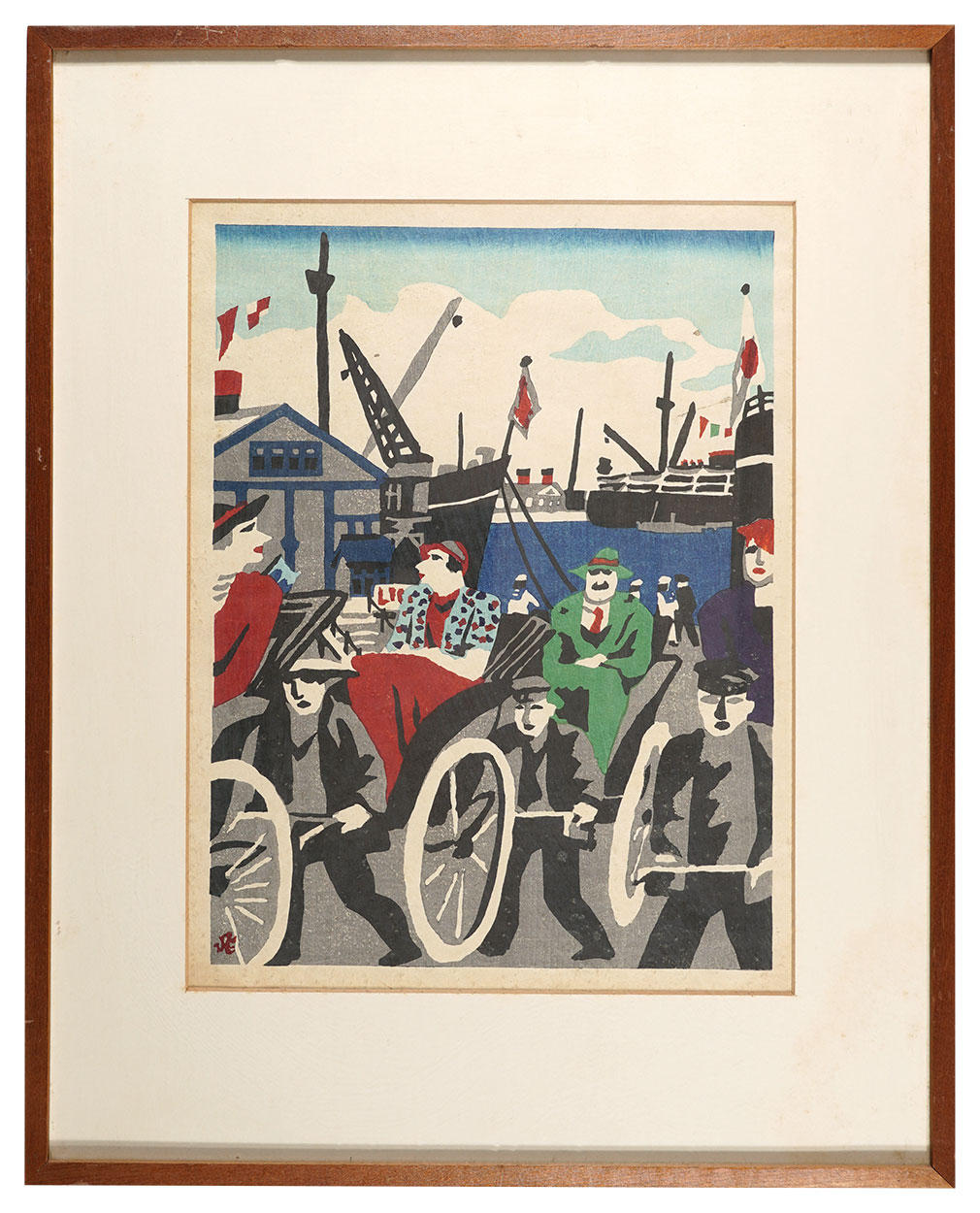 川西英 布染 神戸風景 日本 祭り 絵画 川西英 布染 神戸風景 日本 祭り