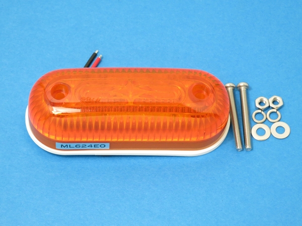LEDマーカー カマボコ型 橙 ML624EO 安全くん - トラックボディパーツ