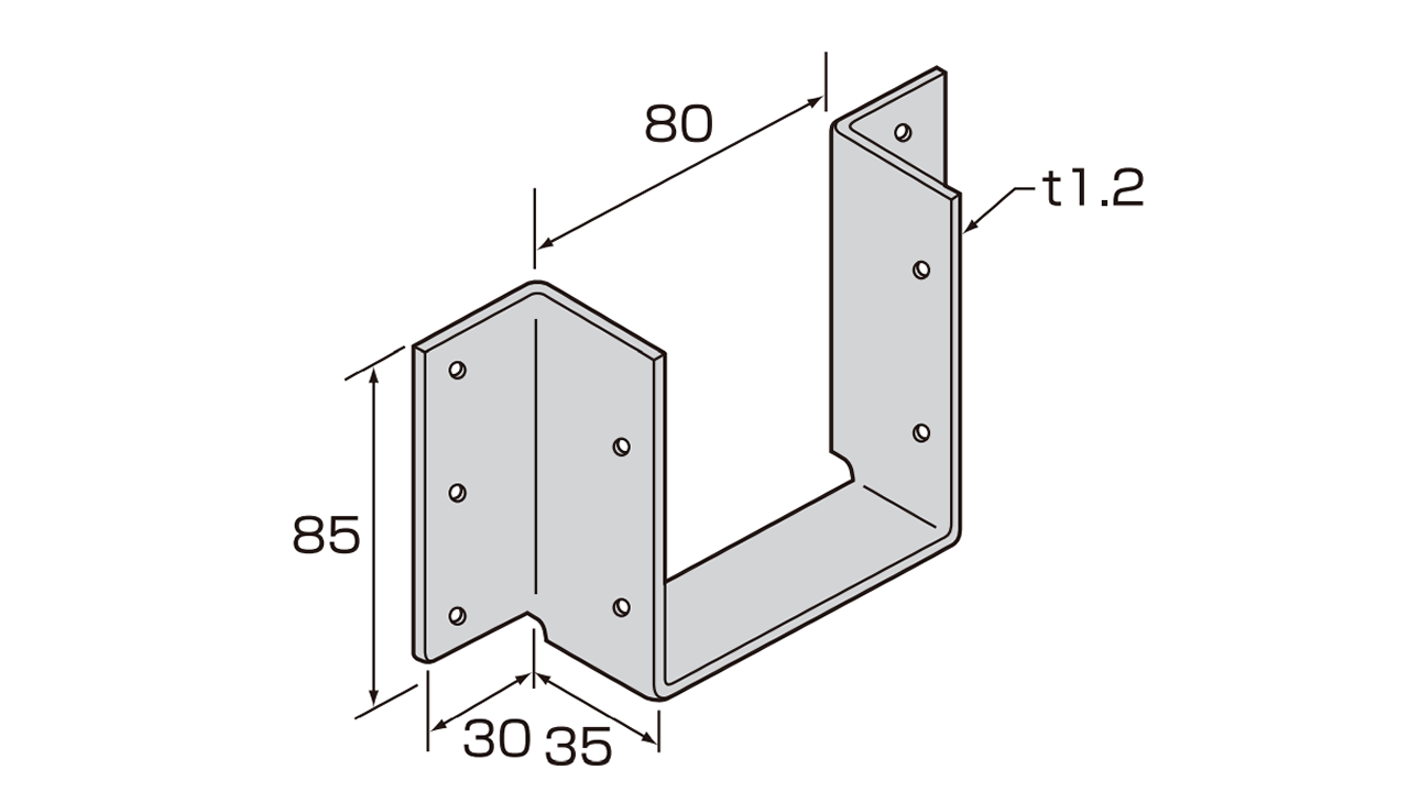 根太受け金物 JH2-204・2-206 | Cマーク表示金物 | 製品情報 | 山菱