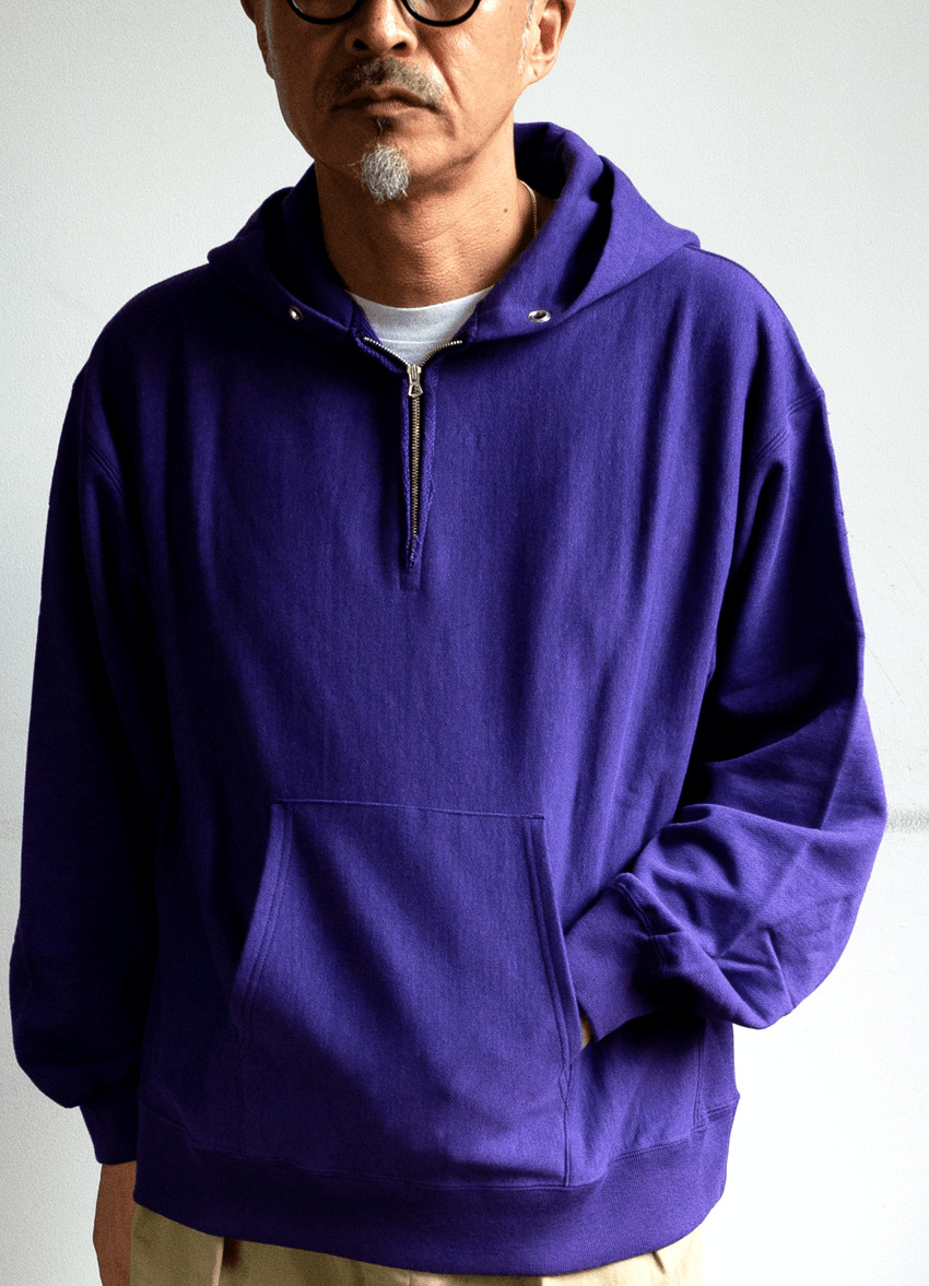 ULTERIOR FADED SILKY TERRY RW HALF ZIP HOODIE | 大阪心斎橋のメンズ