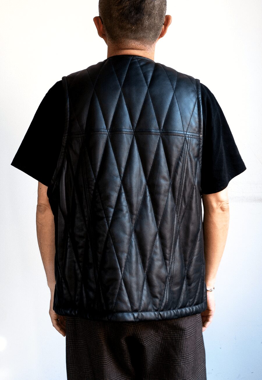 CCU SHEEP LEATHER QUILTED VEST | 大阪心斎橋のメンズ洋服のセレクト