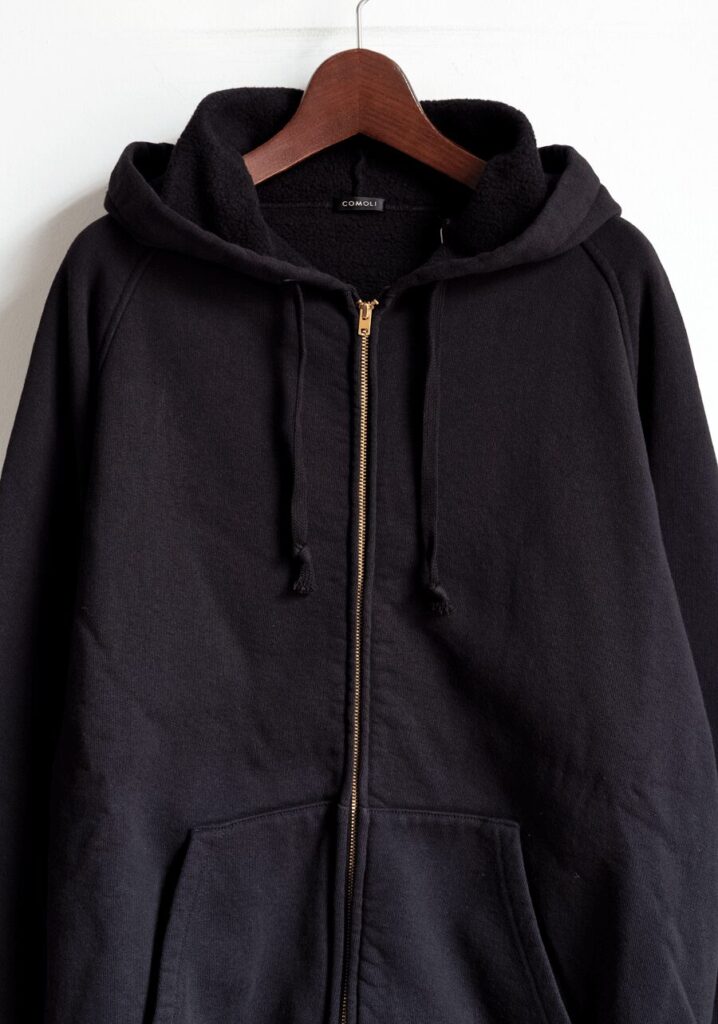COMOLI コットン裏毛 ジップパーカ | 大阪心斎橋のメンズ洋服の