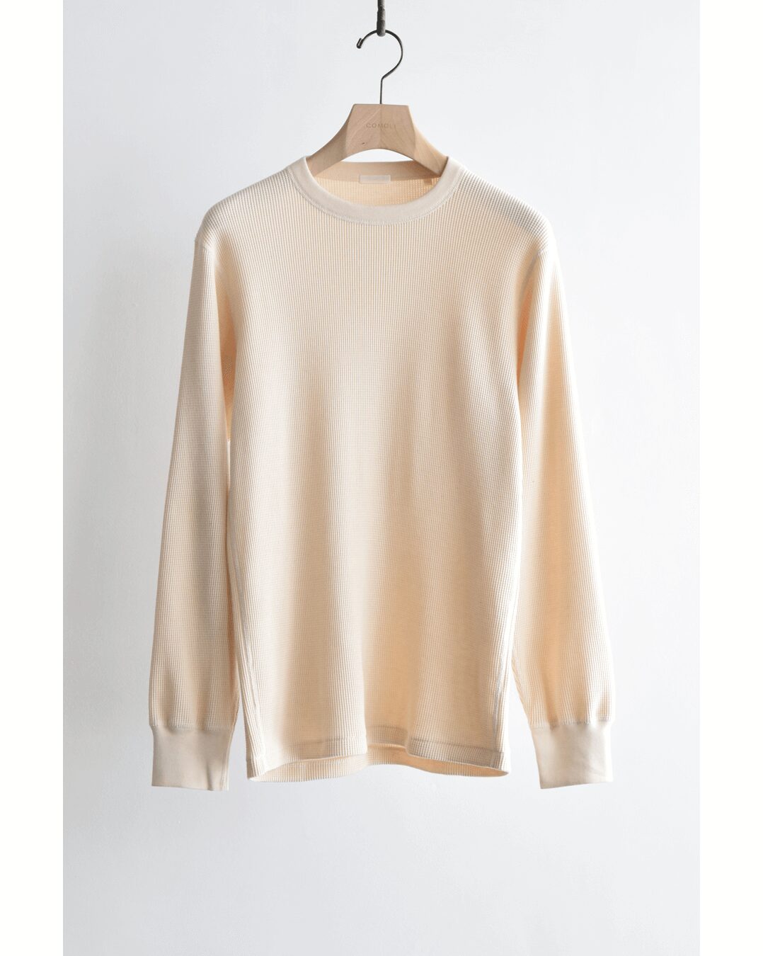 COMOLI コットンカシミヤ ワッフル長袖クルー | 大阪心斎橋のメンズ