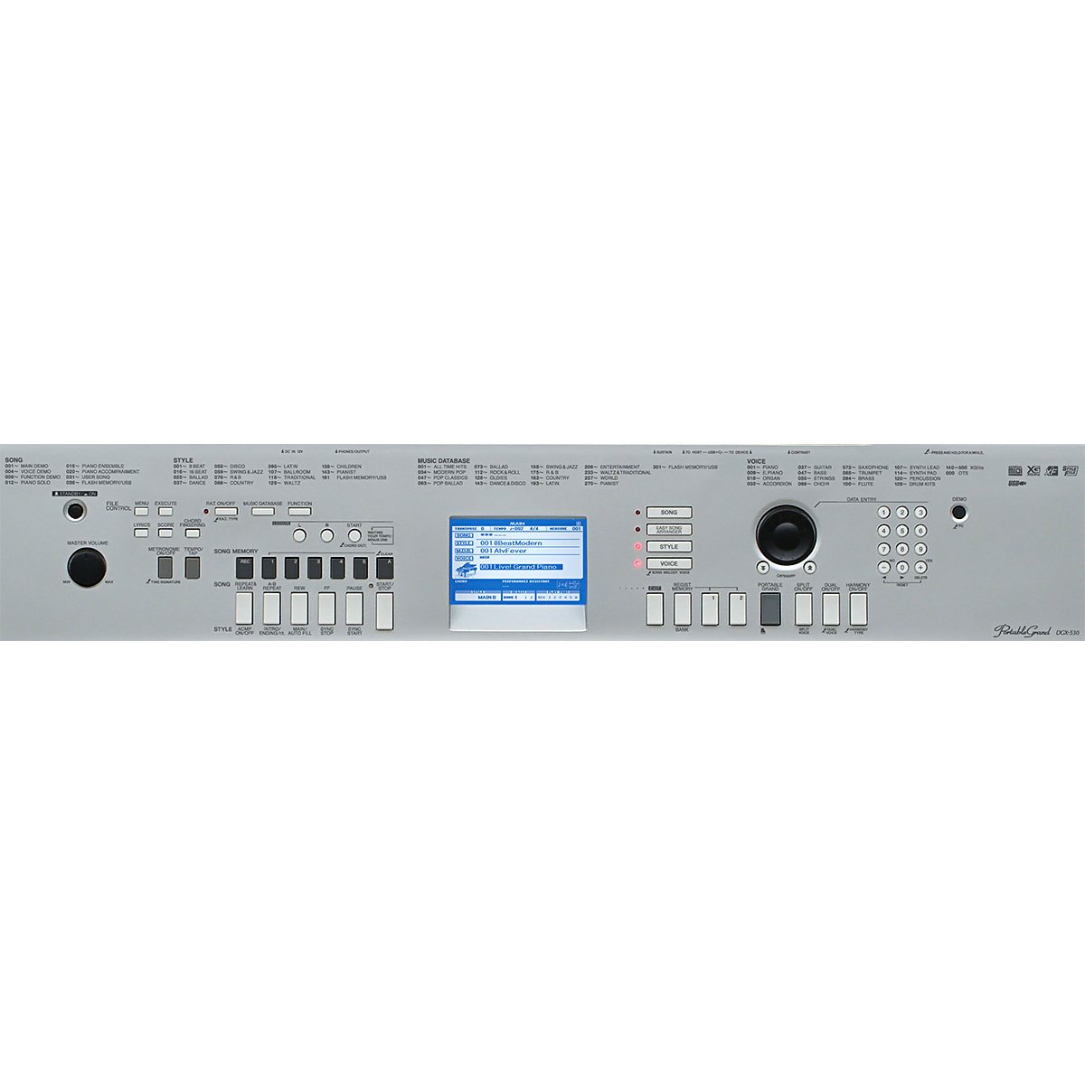 DGX-530 - Specs - Portable Grand - Pianos - Musical Instruments