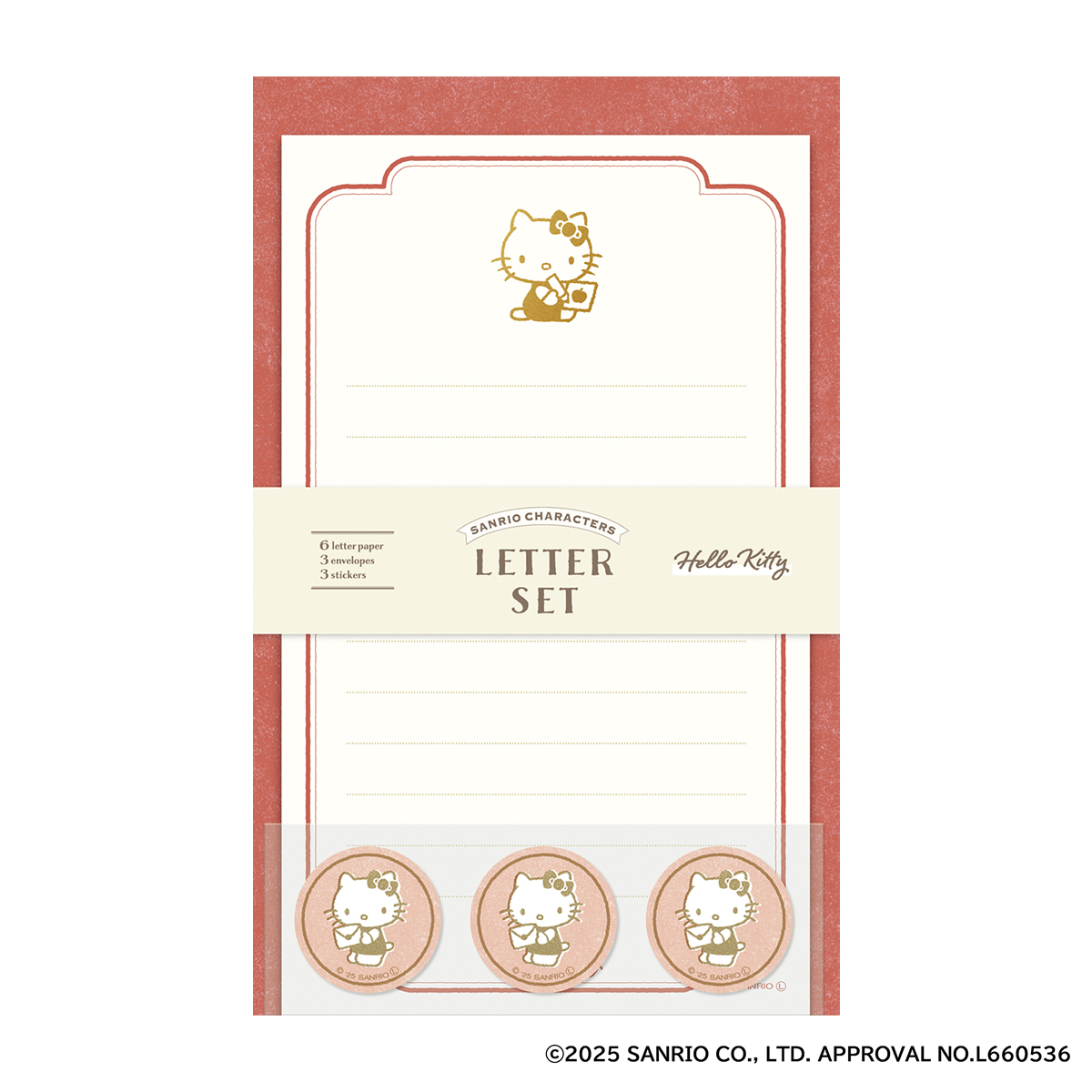 古川紙工 箔押しミニレターセット ハローキティ サンリオ | かぜとゆき