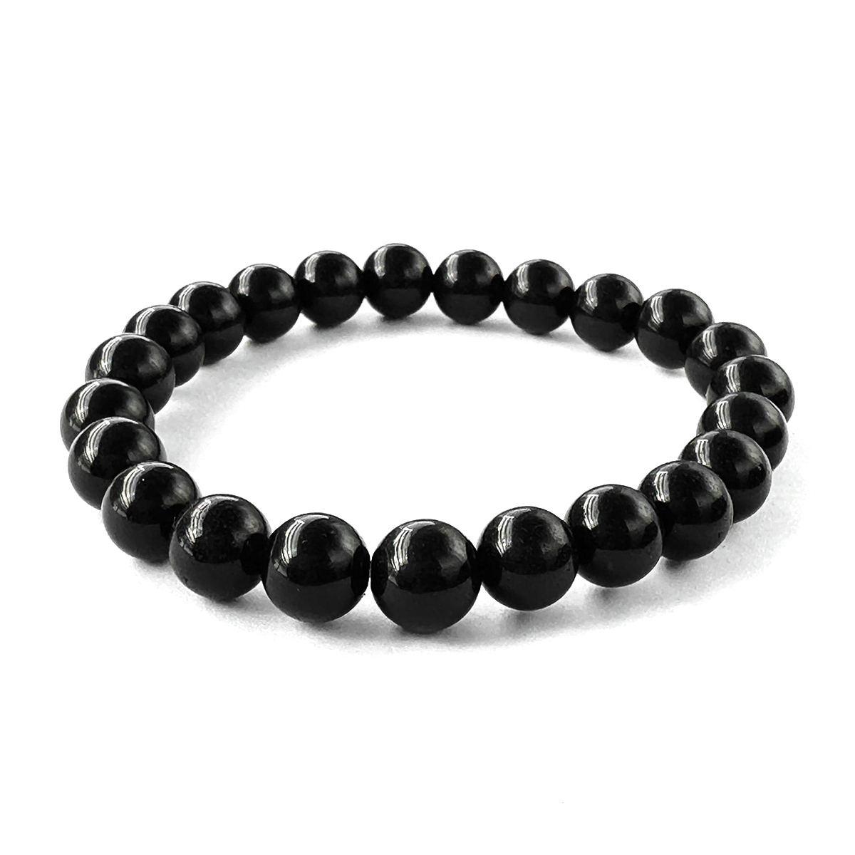 北海道 黒曜石ブレスレット（8mm） | かぜとゆきオンラインショップ