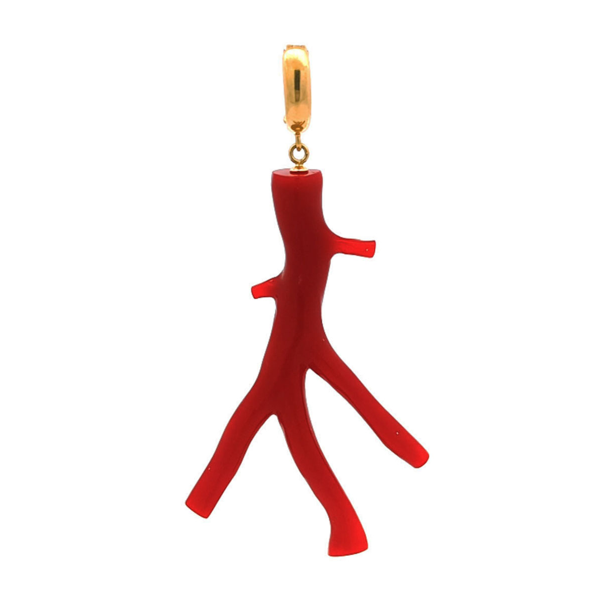 K18YG 高知県産赤珊瑚 枝ペンダントトップ#2 | かぜとゆきオンライン